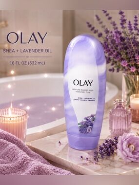 Olay Moisture Ribbons Plus Shea + Lavender Oil Body Wash – 18 fl oz